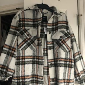 Black, White and Orange Oversized Shacket